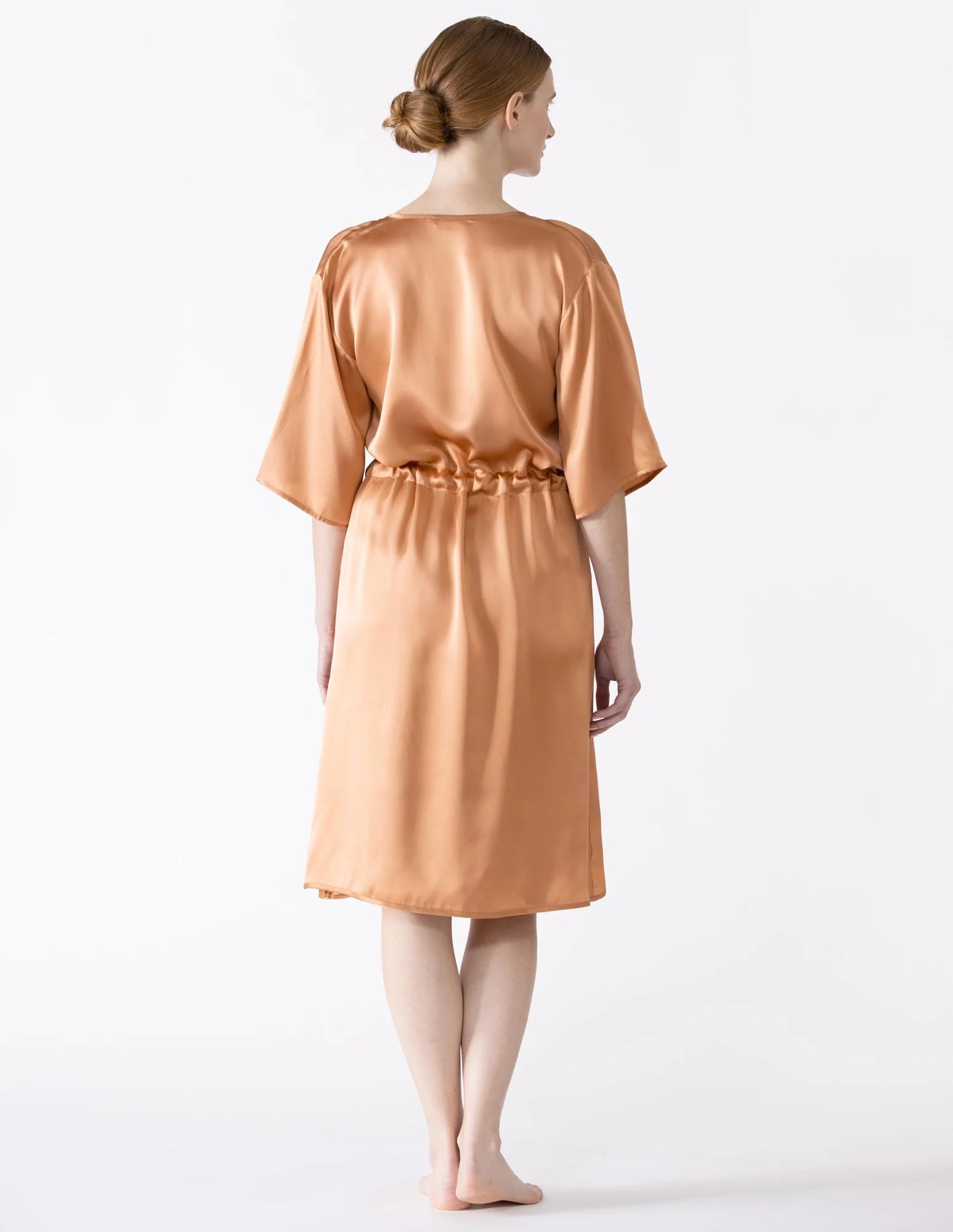 NK IMODE Sierra 3/4 Sleeve Front Tie Silk Robe