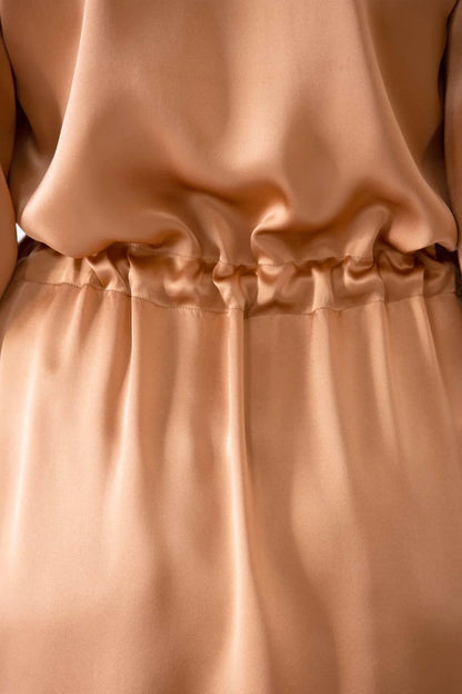 NK IMODE Sierra 3/4 Sleeve Front Tie Silk Robe