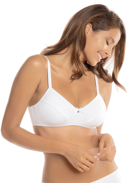 Wire-free, unpadded bra from the Organic Cotton line by SIéLEI from Italy.