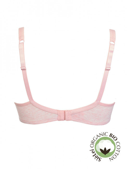 he SIéLEI Organic Cotton line from Italy presents this wire-free, unpadded bra, crafted with hand-picked organic cotton, renowned for its gentle qualities.