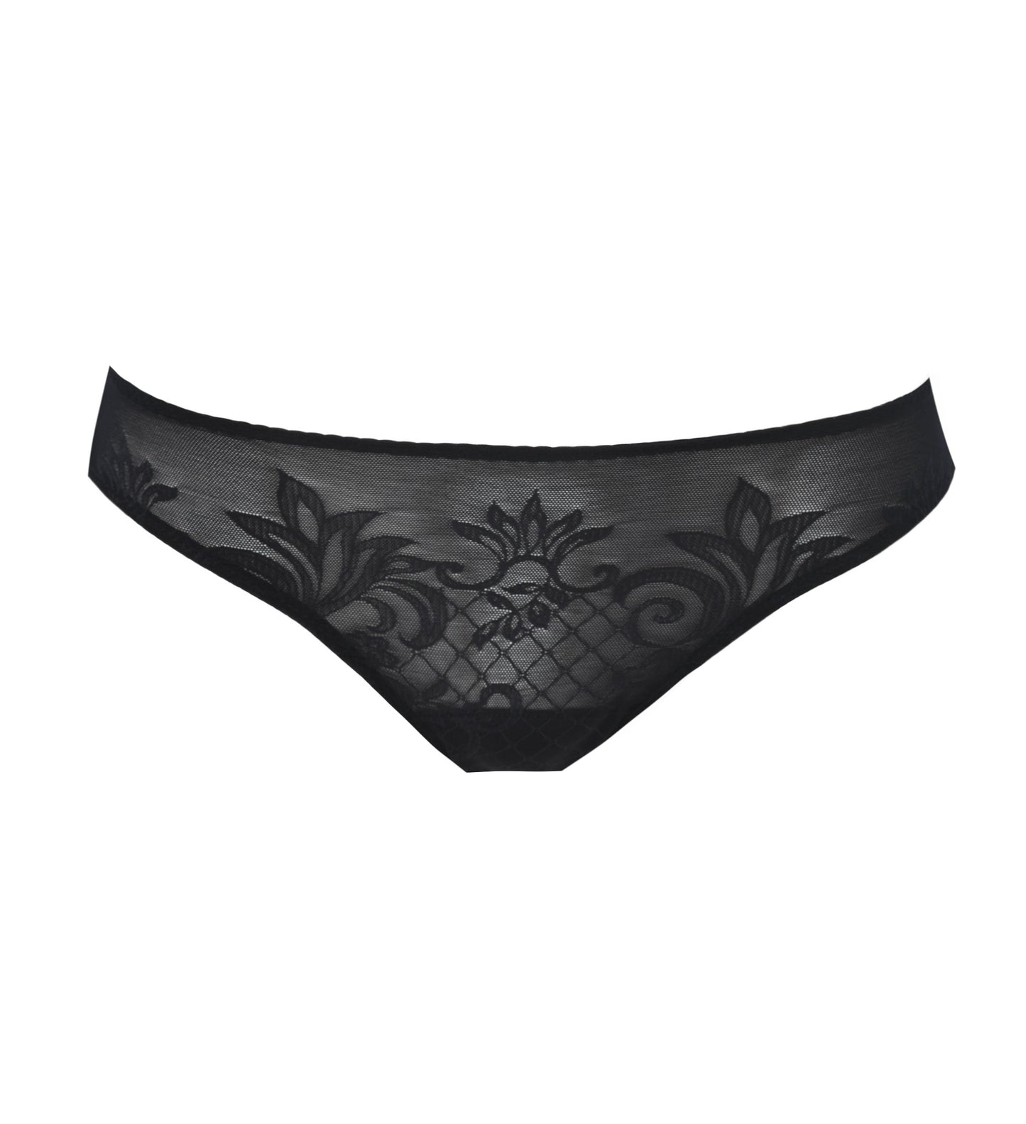 This Brazilian brief from the Free line by Italian brand Leilieve is exquisitely crafted from a delicate semi-sheer jacquard fabric featuring a harmonious blend of floral and geometric patterns. The ultra-thin and soft fabric is highly stretchy and offers superior comfort, making it perfect for all day wear.