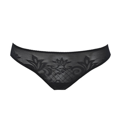 This Brazilian brief from the Free line by Italian brand Leilieve is exquisitely crafted from a delicate semi-sheer jacquard fabric featuring a harmonious blend of floral and geometric patterns. The ultra-thin and soft fabric is highly stretchy and offers superior comfort, making it perfect for all day wear.