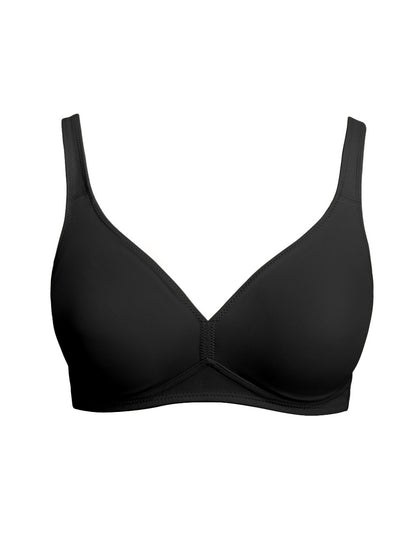 The Beauty line from SIéLEI of Italy presents an unlined and wire-free soft-cup bra characterized by its graceful design and smooth opaque, stretch microfiber fabric that provide comfort during any activity.