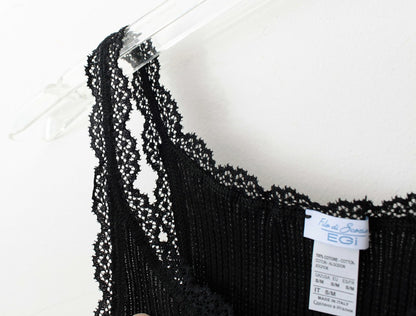 Mercerized Cotton Lace Straps Camisole