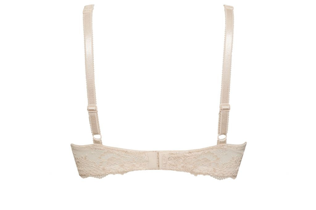 The Wonder Lace line of SIéLEI from Italy features an unpadded soft cup, lace bra.