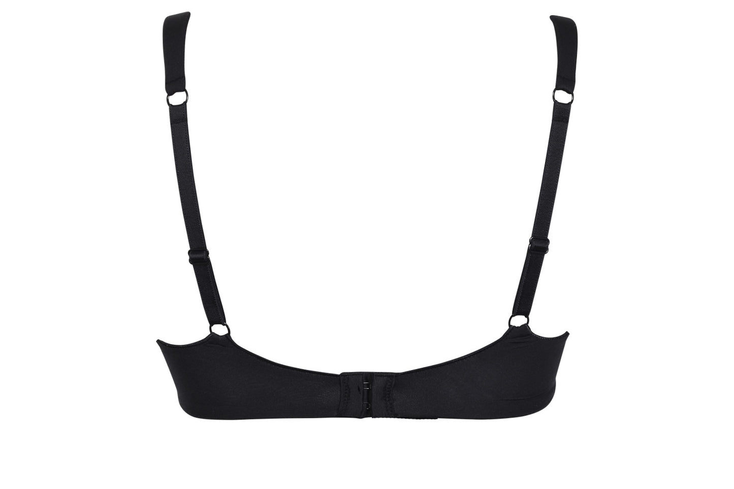 Black wireless spacer cup bra from the Plus line by SIéLEI from Italy.