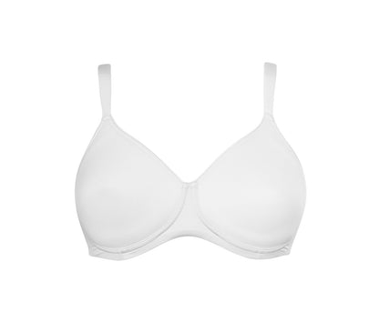 White beige wireless spacer cup bra from the Plus line by SIéLEI from Italy.