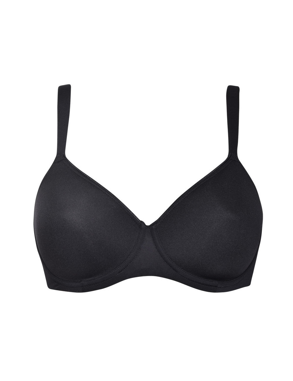 Black, underwire spacer cup bra from the Plus line by SIéLEI from Italy.