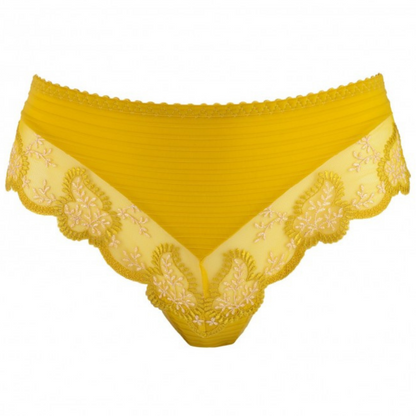 Pearlescent Embroidered Leaves Brazilian Shorty