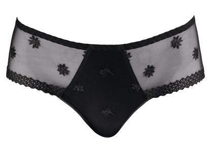 The Louisa Bracq shorty from the Chantilly line has a polished, sophisticated look featuring geometric leg-lines which showcase the surrounding iridescent medallions.