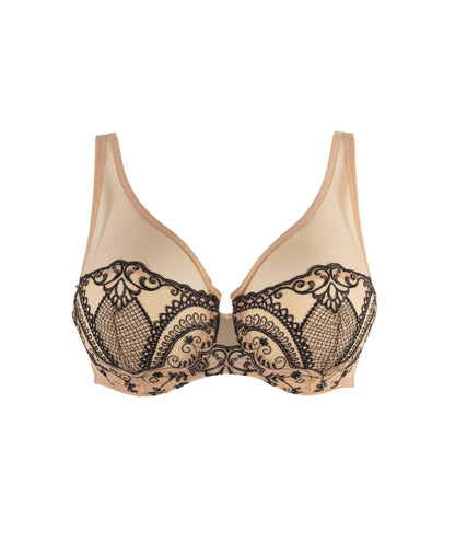 Luxuriously embroidered foulard bra by Louisa Bracq, Paris at DiModa Lingerie Toronto.