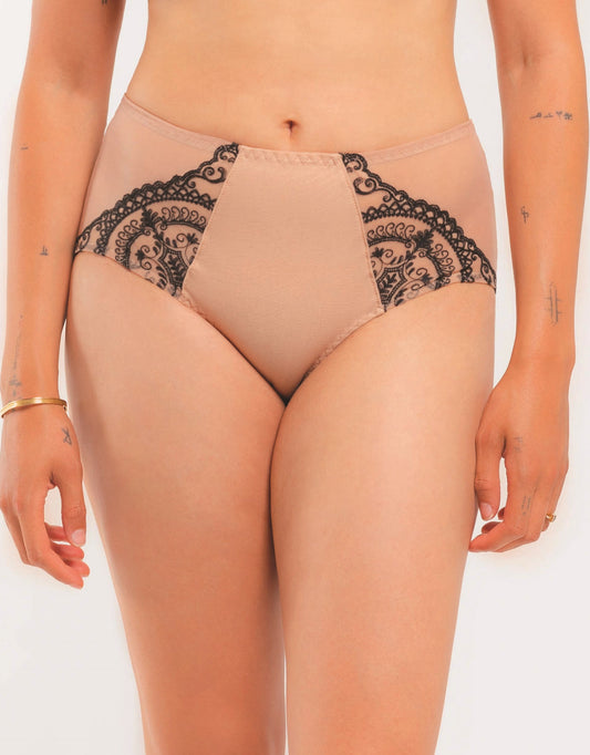 Sophisticated and luxuriously embroidered full brief panties from the Kant line by Louisa Bracq from France at DiModa Lingerie Toronto.