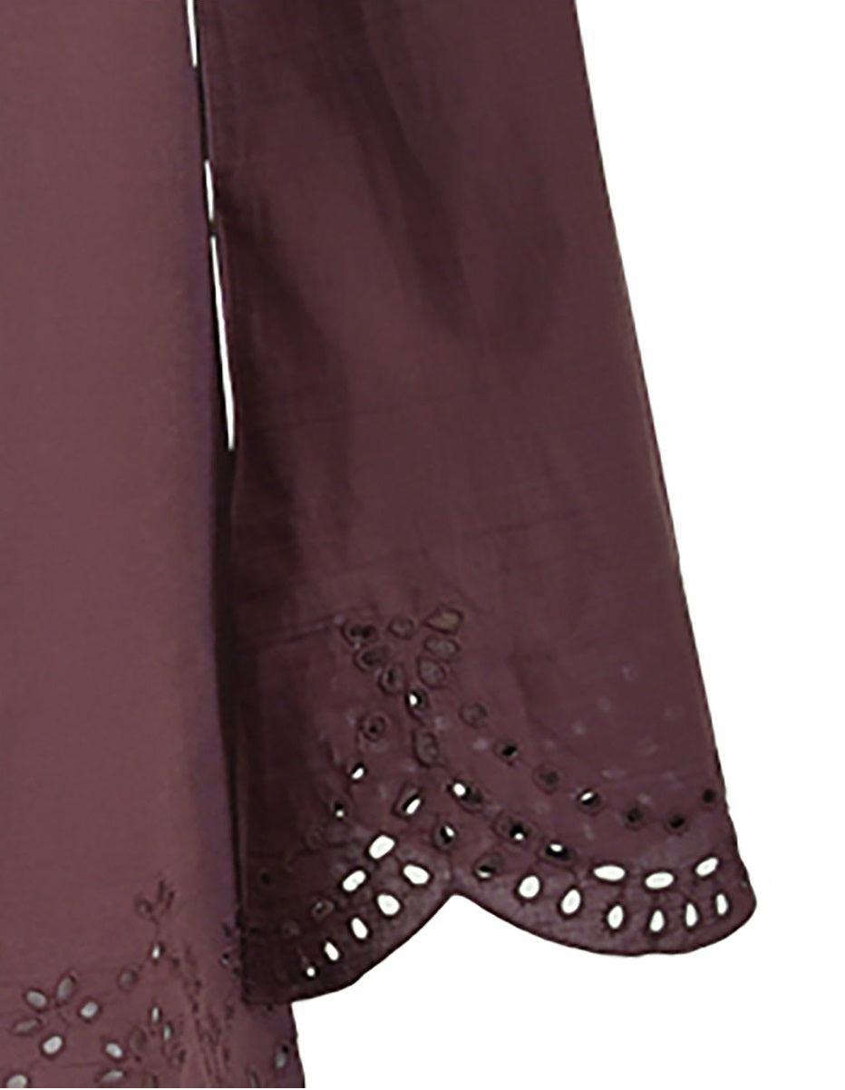 Closer look of the Woven Cotton Short Kaftan by Verdissima from Italy