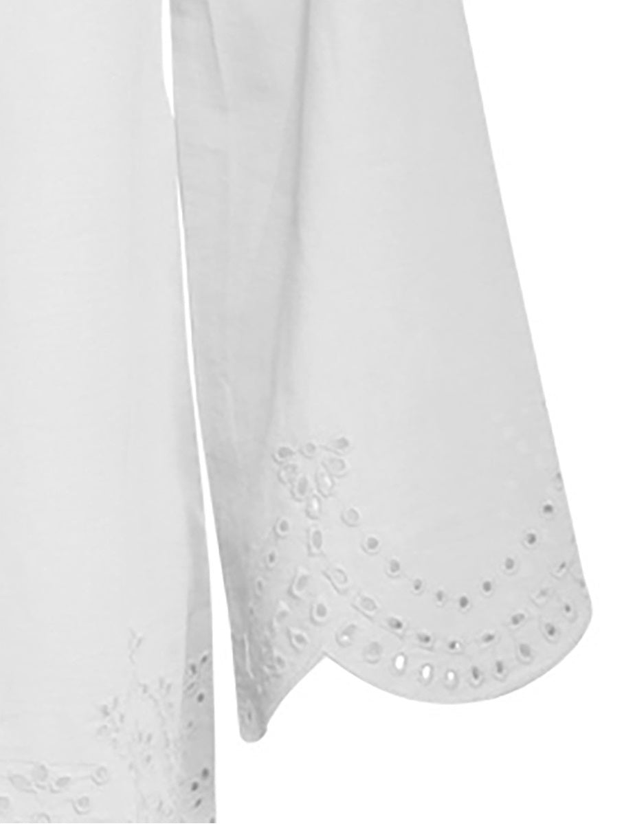 Closer look of the Woven Cotton Short Kaftan by Verdissima from Italy