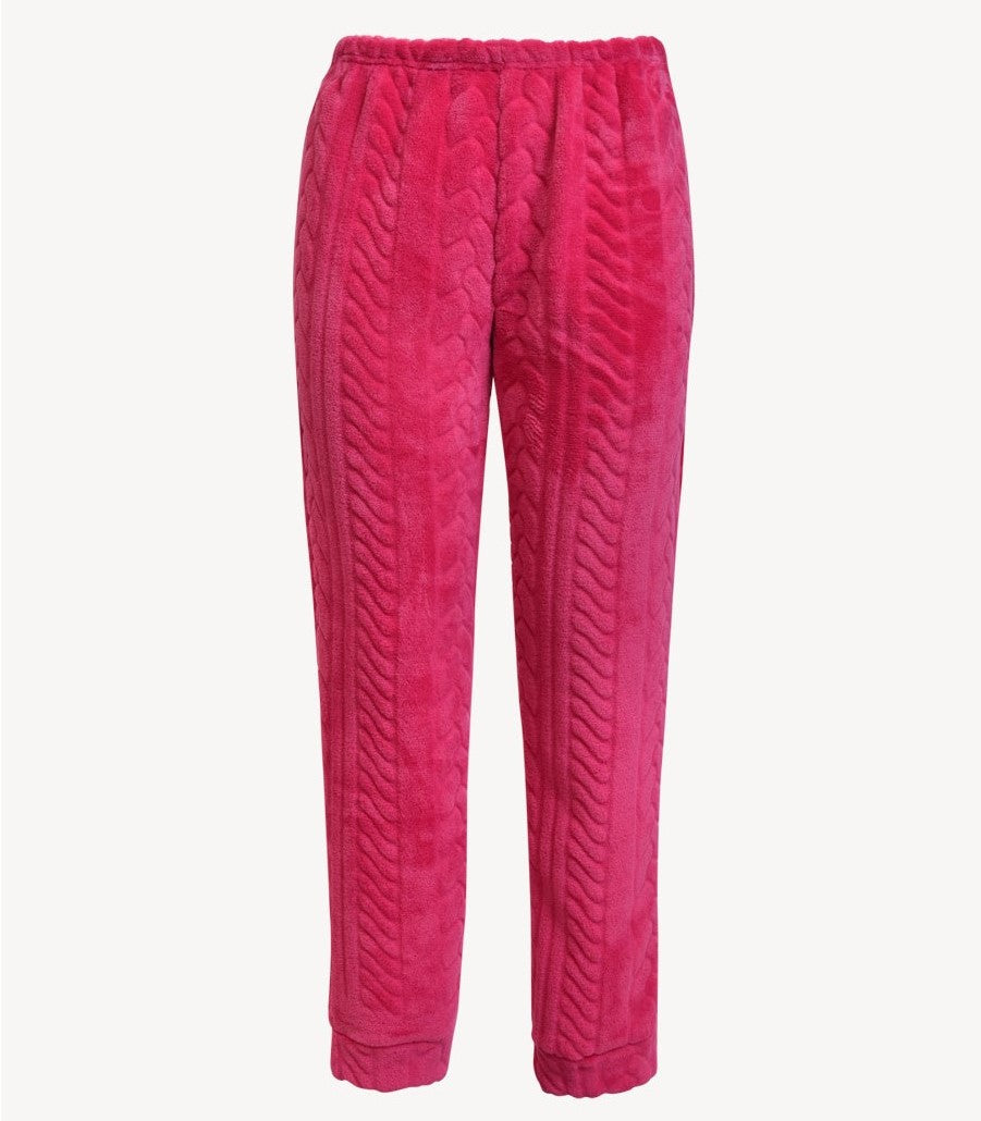 Braid knitting pattern two-piece PJ made of plush fleece fabric by SIeLEI from Italy